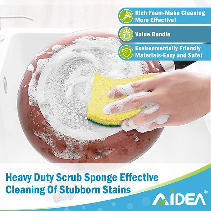 AIDEA Heavy-Duty Scrub Sponges, Sponge - Image 5