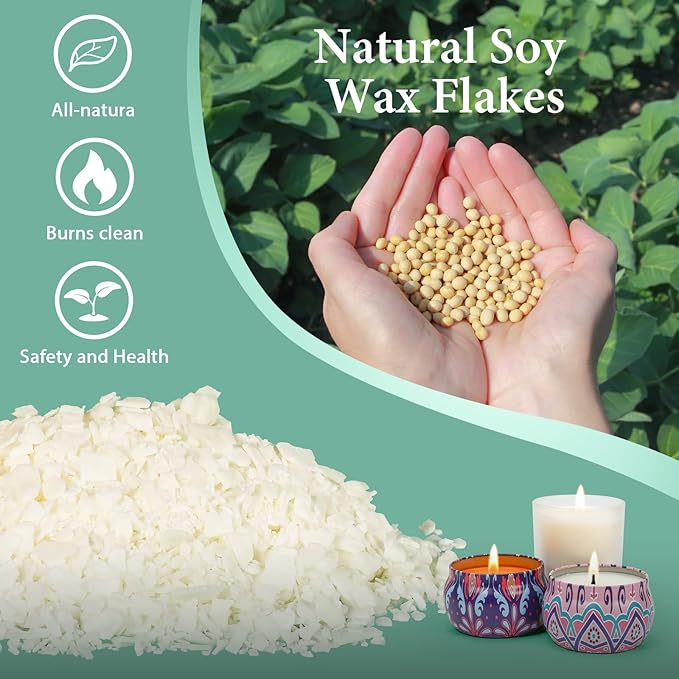 SAEUYVB Natural Soy Candle Wax for Candle Making, 10lb Bag, Premium Soy Wax - Image 3