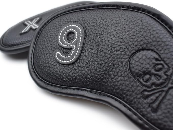 Premium Magnetic Leather Iron and Wedge Golf Club Head Covers - Image 3