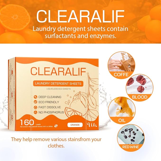 CLEARALIF Laundry Detergent Sheets Up to 160 Loads, Apartments - Image 2