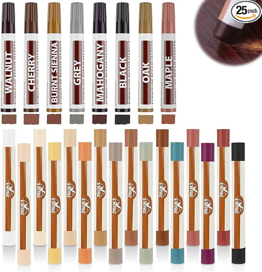 A-HEYIDA Wood Filler Sticks -16 Colors Wax Crayons by A-HEYIDA