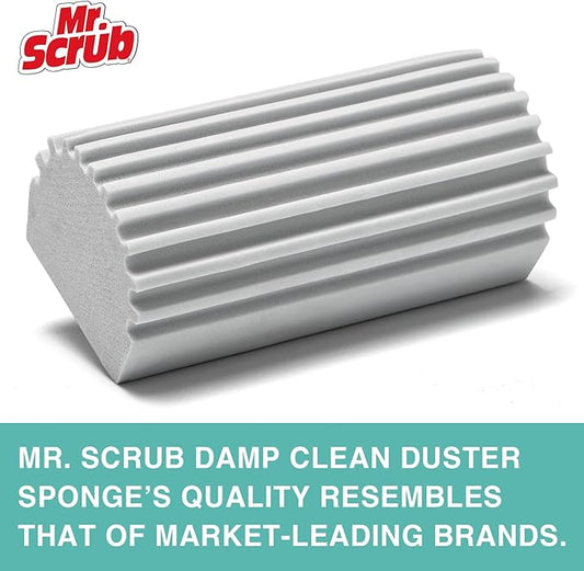 Damp Dusting Sponge Duster, 2 Pack Grey Dust Cleaning Sponge, Reusable - Image 2