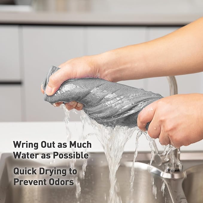 Gray Microfiber Cleaning Cloth 13"x13", Ultra Soft Absorbent Microfiber - Image 5