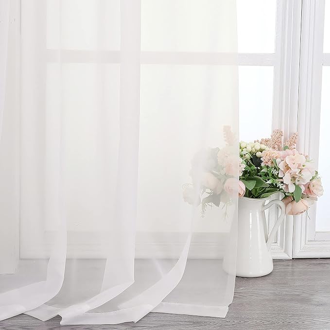 Chyhomenyc Ivory Sheer Scarf Valances - Image 6