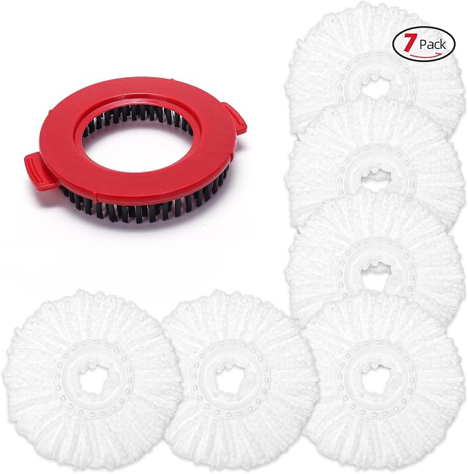 6-Pack White Mop Replacement Heads by WaIEJiemiHome