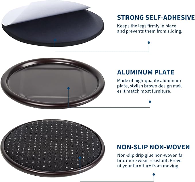 Ezprotekt 4 inch Round Non Slip Furniture Pads - Image 2