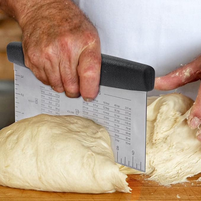 HULISEN Large Bench Scraper for Baking, 10 inch Dough Pastry Scraper - Image 6