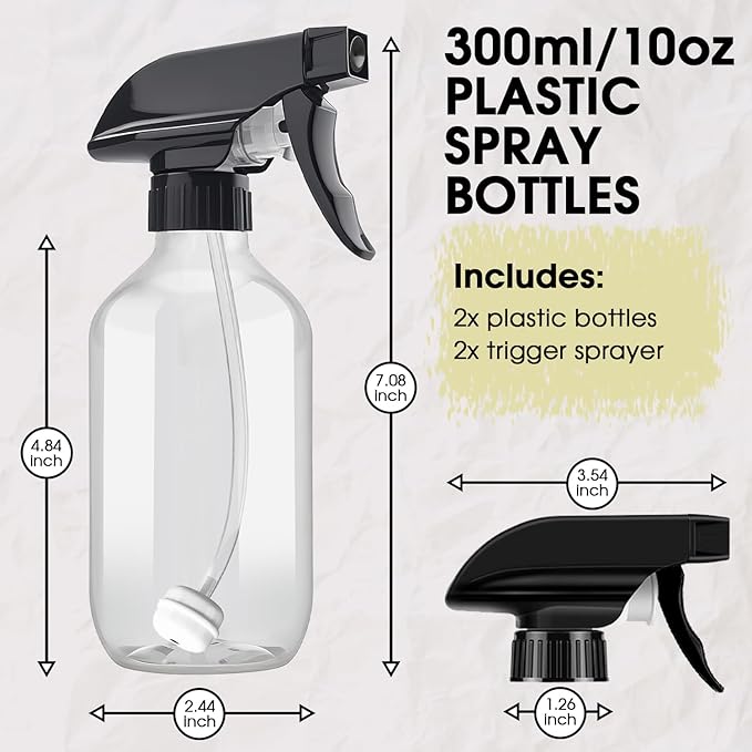 2 Packs Plastic Spray Bottles 360° Water Spray Bottle - Image 5