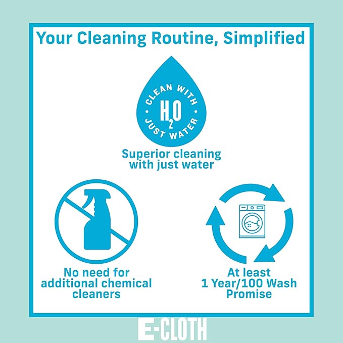 E-Cloth Wash & Wipe Dish Cloth, Microfiber Cleaning Cloth Reusable Paper Towel - Image 5