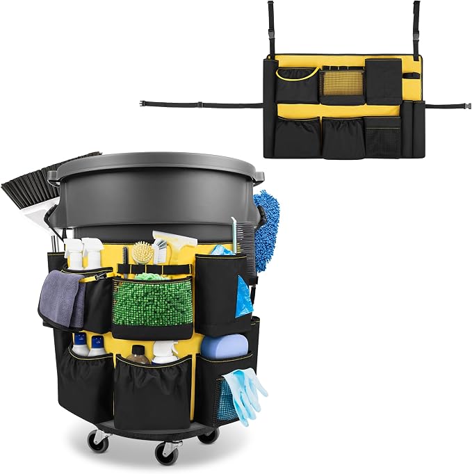32-55 Gallon Trash Can Caddy Bag, Garbage Bin Apron Caddy by HODRANT