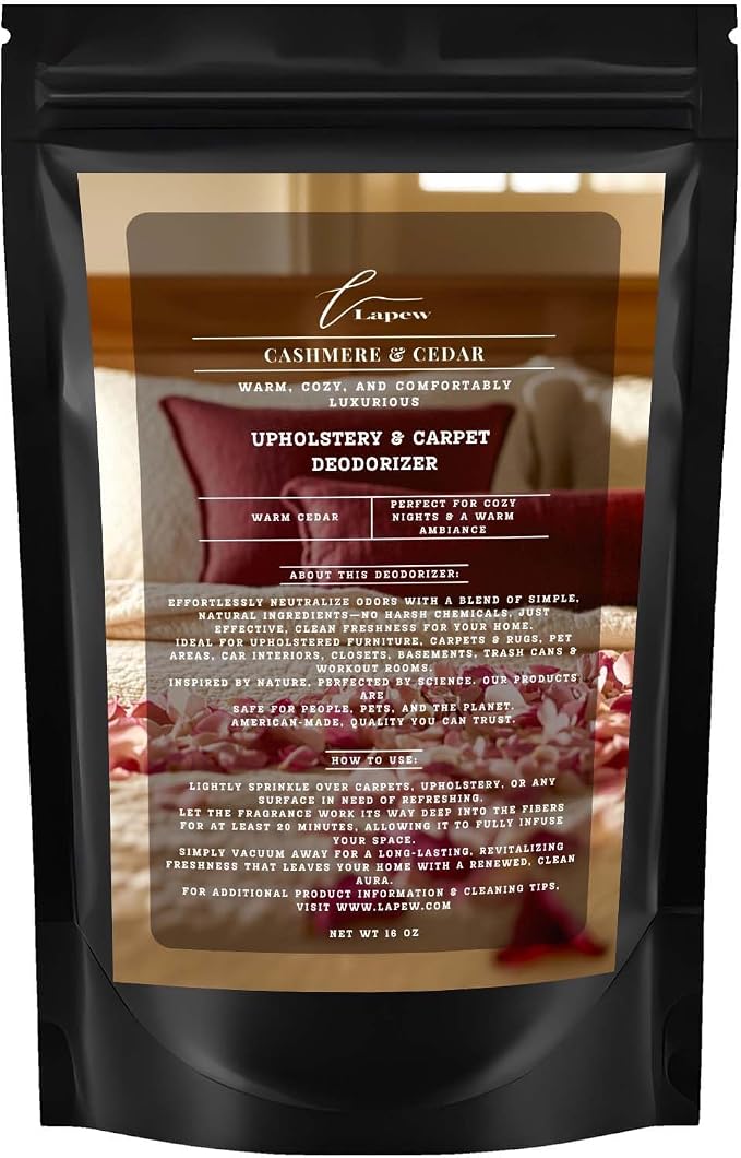 Cashmere Cedar Carpet Freshener Powder: Powerful Odor Eliminator by Lapew