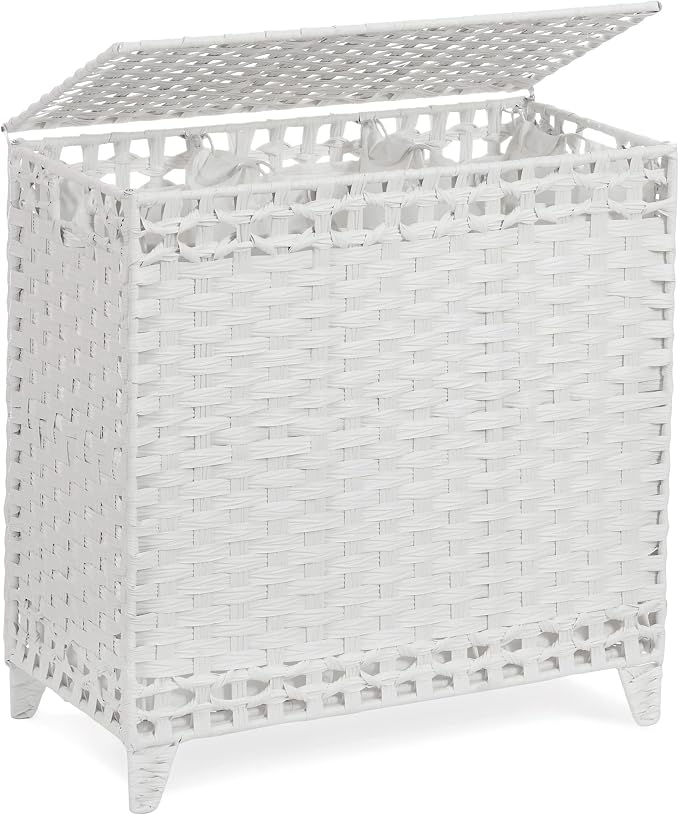 Laundry Hamper with 3 Removable Liner Bags; 132L Handwoven Rattan Laundry by Hermina
