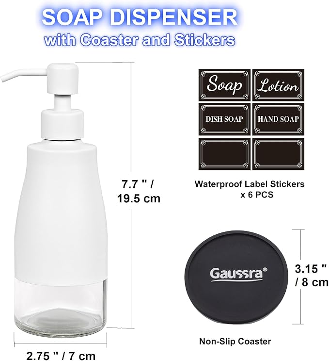 Gaussra White Soap Dispenser - Image 3