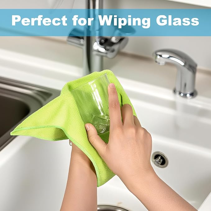 Microfiber Cleaning Cloths, 15 Pack Cleaning Rags, Wet and Dry Use Cleaning - Image 3