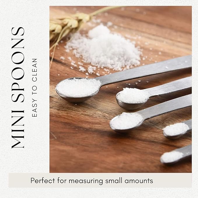 2 Pack Teaspoon Measuring Spoons, 1/4 tsp, 1/8 tsp, 1/16 tsp, 1/32 tsp - Image 3