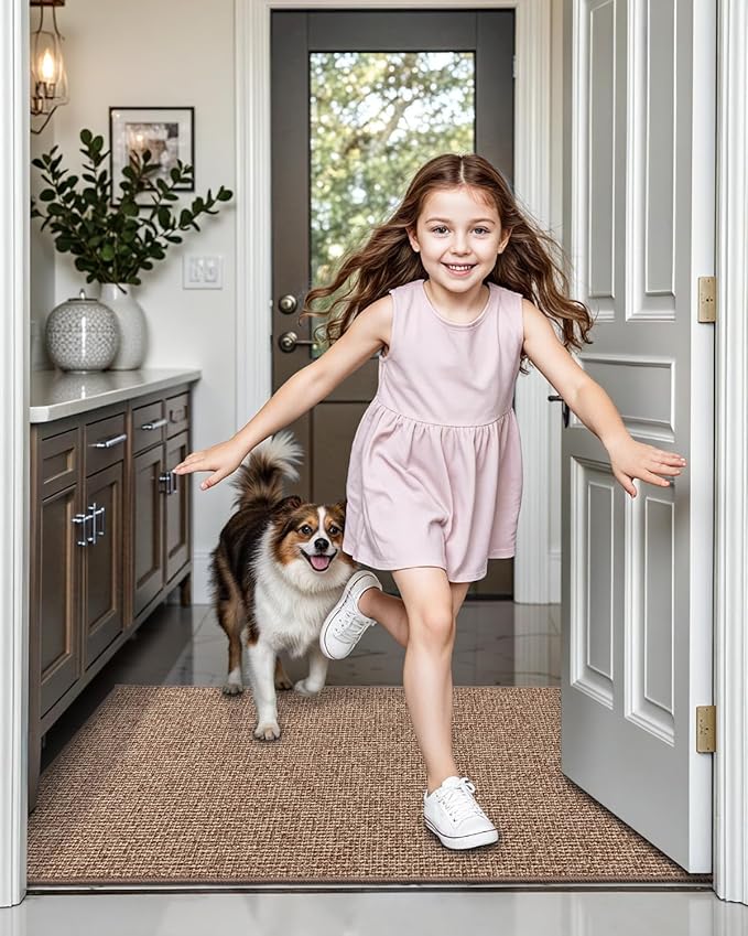 LUMI Indoor Door Mat 36"x56", Ultra Thin Low Profile Non-Slip Doormat - Image 5
