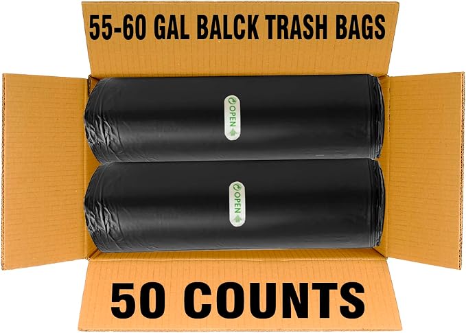 55-60 Gallon Trash Bags, Construction, Industrial - Image 4