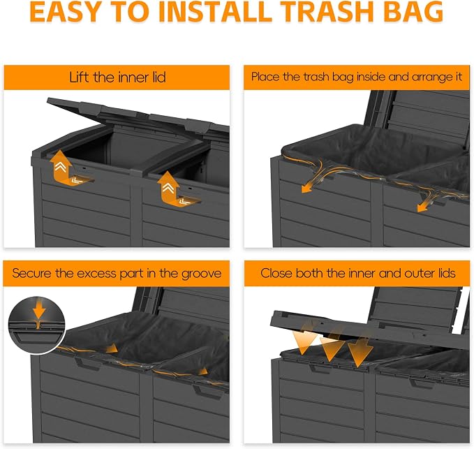 62-Gallon Outdoor Trash Can - Image 7