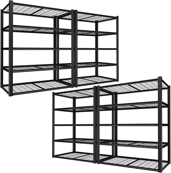 48" W Garage Shelving Heavy Duty, 2800LBS Storage Shelves, 5-Tier Adjustable by Unknown