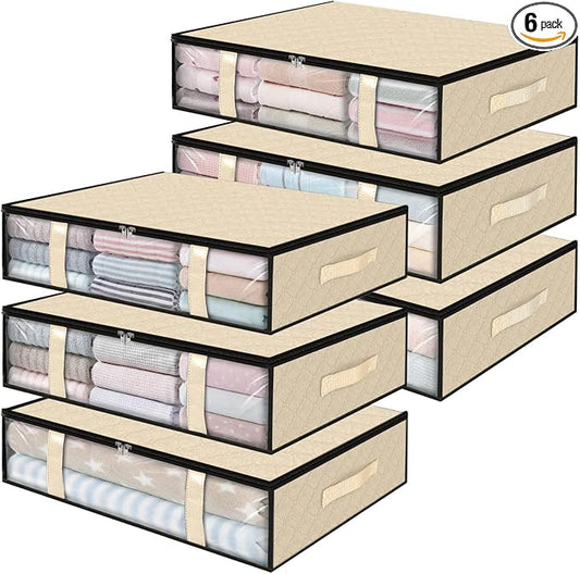 StorageRight Under Bed Storage Bins, Breathable Organizer by StorageRight