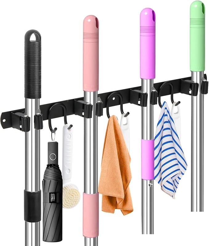 Mop Broom Holder Wall Mount - Image 2