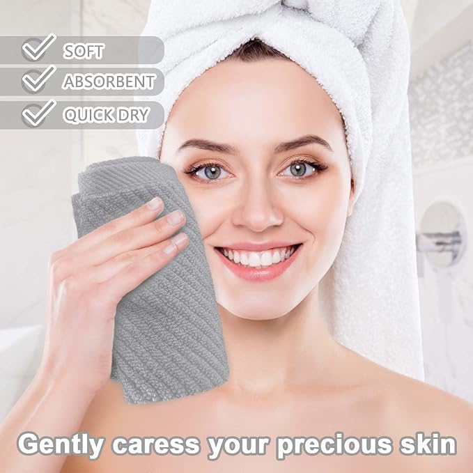 VOOVA & MOVAS Grey Washcloths 6PC - Image 4