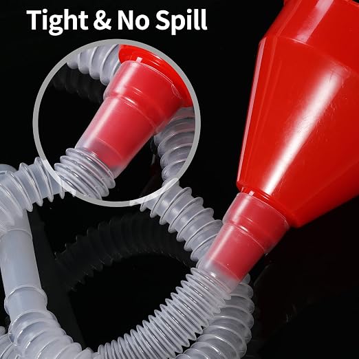Flexible Fuel Funnel with Long Hose Plastic Small Wide Mouth Filling Funnel Car - Image 4