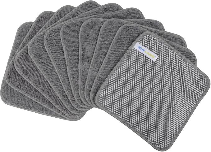 SINLAND Microfiber Dish Cloth for Washing Dishes Dish Washing Rags Best Kitchen - Image 7