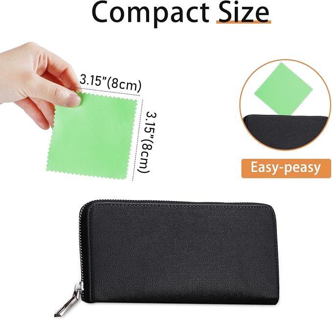 CATIFLIN 100pcs Jewelry Cleaning Cloth, Small Jewelry Polishing Cloth - Image 3