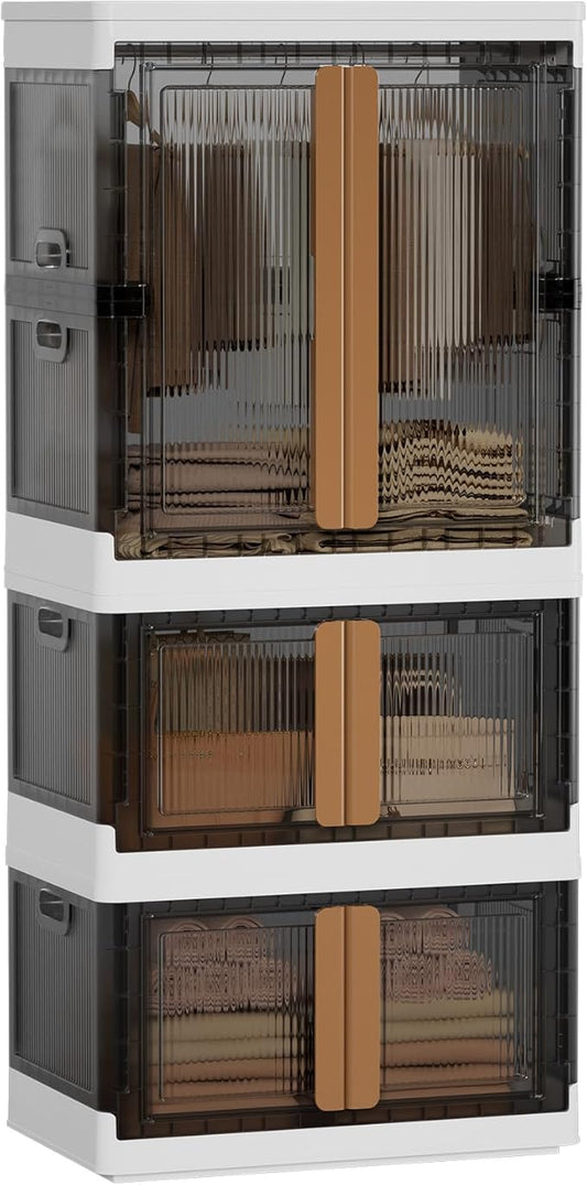 HAIXIN Closet Organizers and Storage, 77.6 Gal Stackable Bins, Wardrobe by HAIXIN