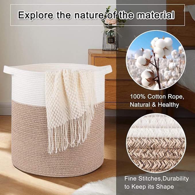 OIAHOMY 80L Laundry Hamper, Storage Basket - Image 5