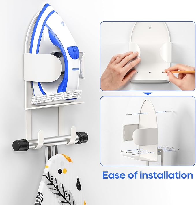 ORLESS Metal Large Ironing Board Holder Wall Mount, Ironing Board Hanger - Image 4