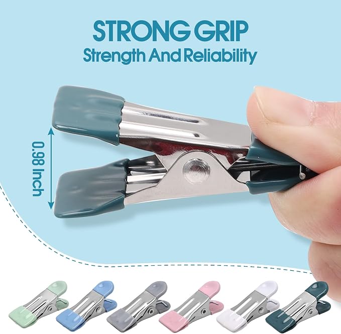 Clothes Pins Heavy Duty 30 Pack, 2.17 Inch Metal Chip Clips, Clothespins - Image 3