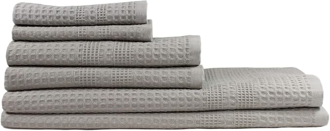 GILDEN TREE Waffle Towel Set Quick Dry Thin | 2 Bath Towels | 2 Hand Towels | 2 by GildenTree