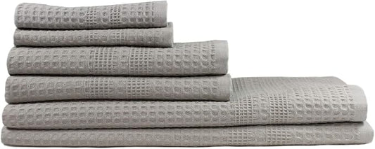 GILDEN TREE Waffle Towel Set Quick Dry Thin | 2 Bath Towels | 2 Hand Towels | 2 by GildenTree