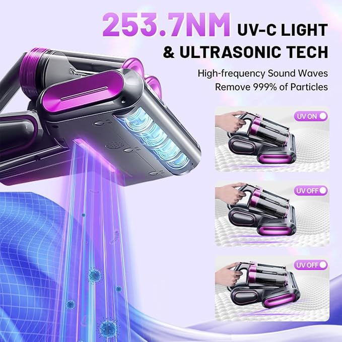 Bed Vacuum Cleaner, 16Kpa Mattress Vacuum Cleaner - Image 3