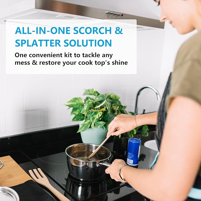 Cooktop and Stove Top Cleaner Kit, Glass Cooktop Cleaner Combo Kit - Image 3