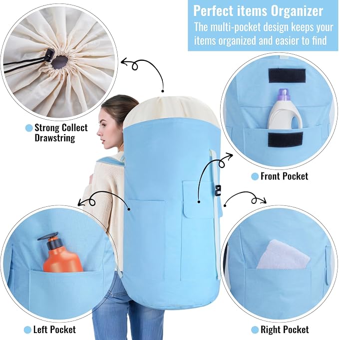 Laundry Bag Backpack, 125L Extra Large Travel - Image 4