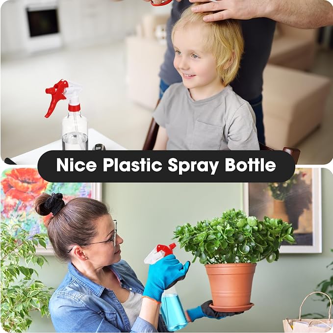 Eccliy 12 Pcs 16 Oz Plastic Spray Bottle, Adjustable Empty Reusable Sprayer - Image 5