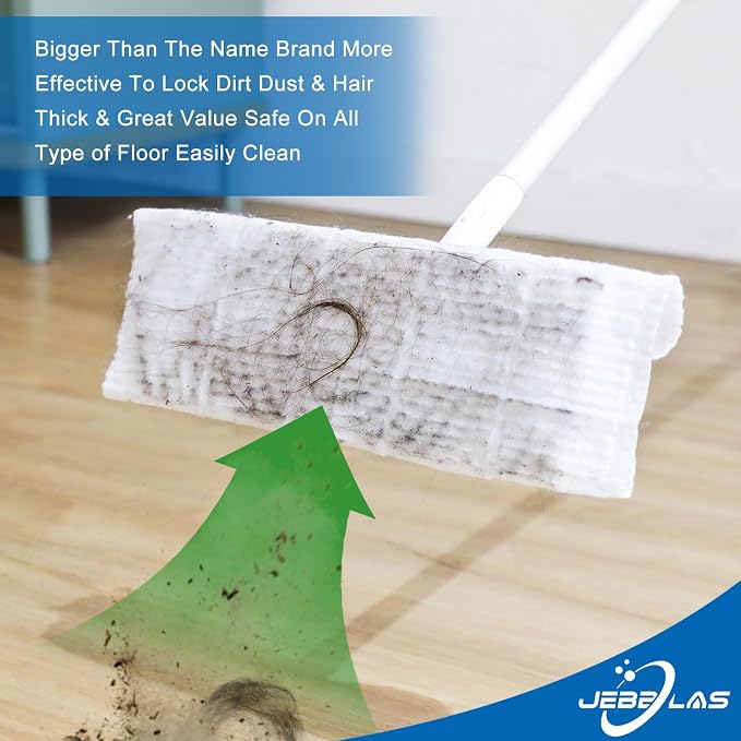 JEBBLAS Disposable Mop Cloth Dry Sweeping Pad - Image 3