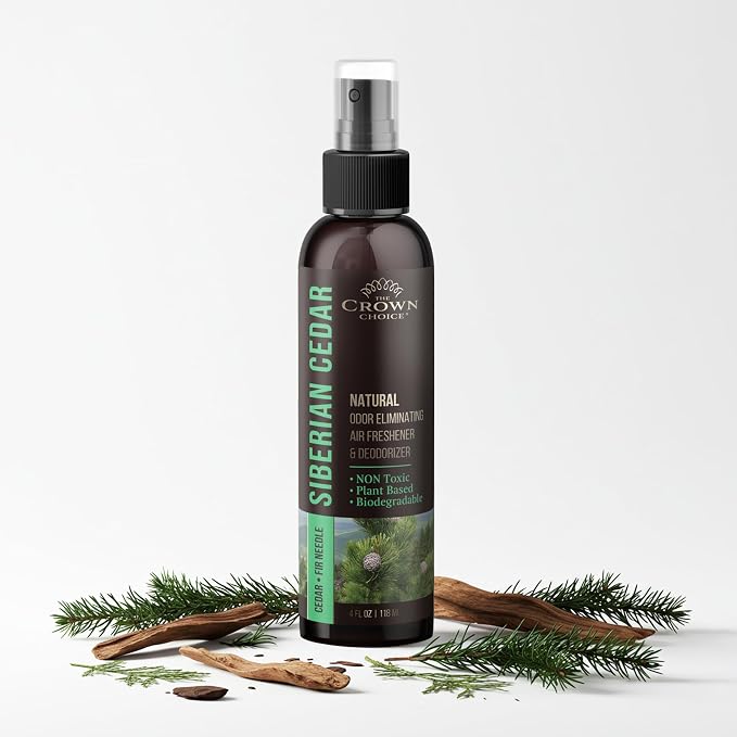 Non-Toxic Odor Eliminator, Natural Cedar Air Freshener Spray by TheCrownChoice