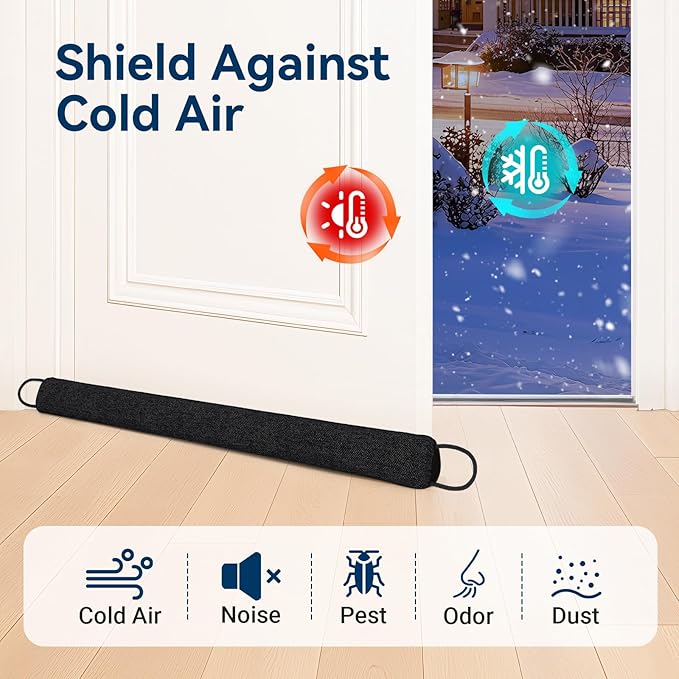 Door Draft Stopper for Bottom of Door, 36’’ Heavy Duty Under Door Draft Blocker - Image 2