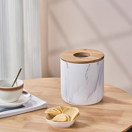 Polytree Marble White Mini Trash Can - Image 6
