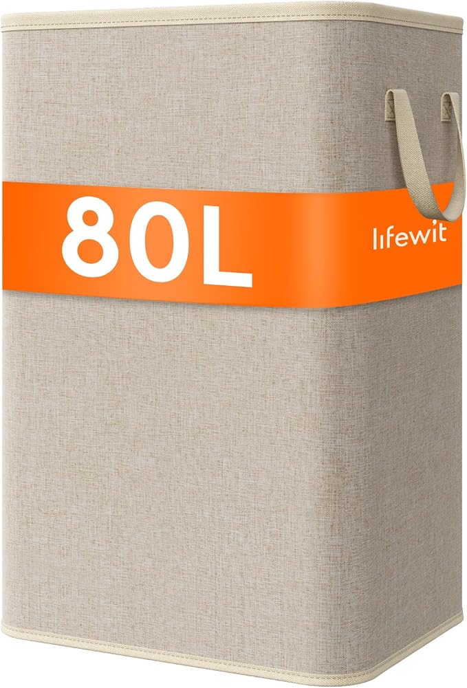 Lifewit 80L Large Tall Laundry Hamper, Collapsible Laundry Basket by Lifewit