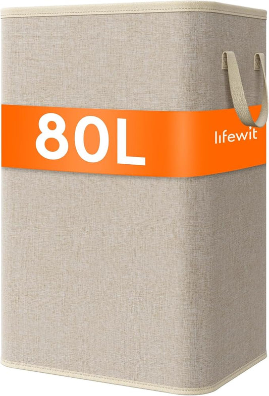 Lifewit 80L Large Tall Laundry Hamper, Collapsible Laundry Basket by Lifewit