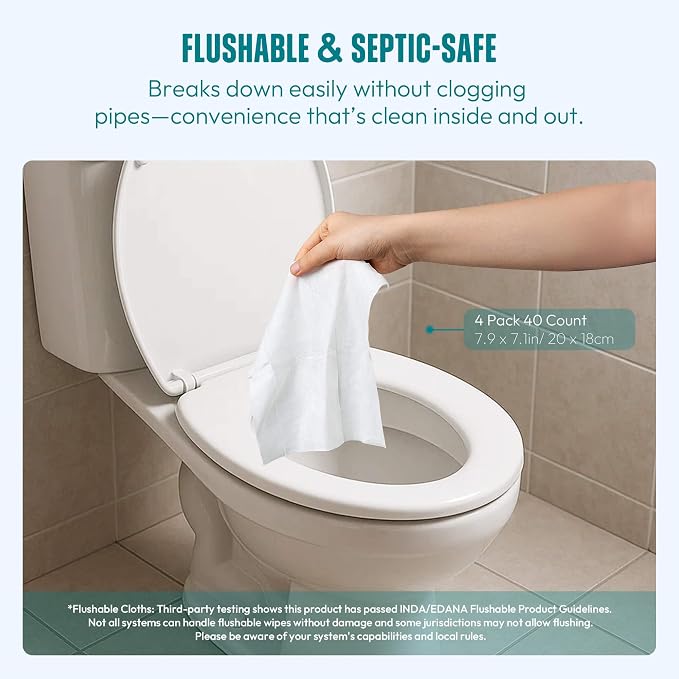 Large Feminine Wipes for Women, pH Balanced Soft Gentle Soothing Unscented - Image 2