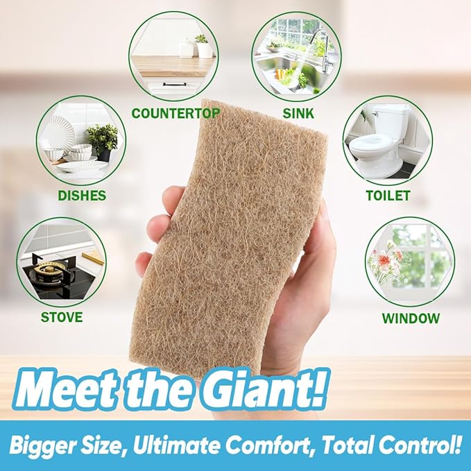 AIDEA XL Scrub Sponges Non-Scratch, Large Natural Sponge - Image 6