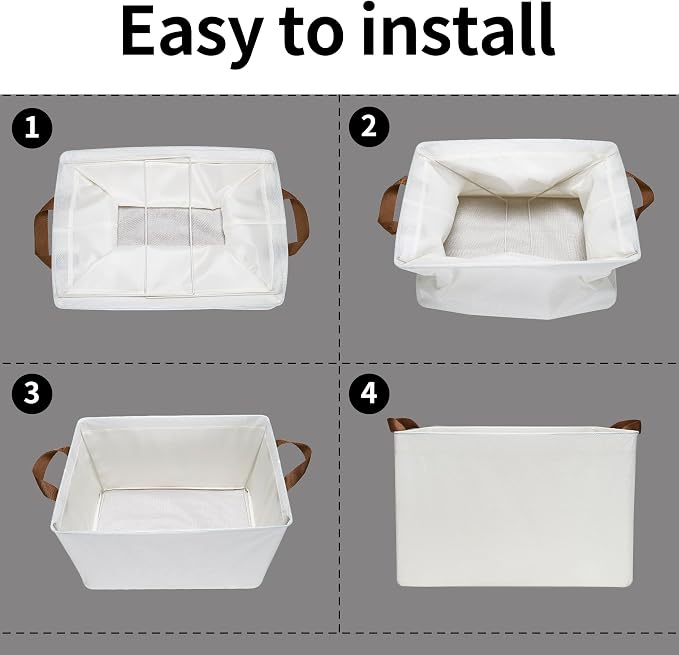 GRANNY SAYS Closet Storage Baskets, Collapsible Fabric Storage Bins - Image 7