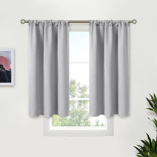 BGment Light Grey Blackout Curtains 40 Inches Length by BGment