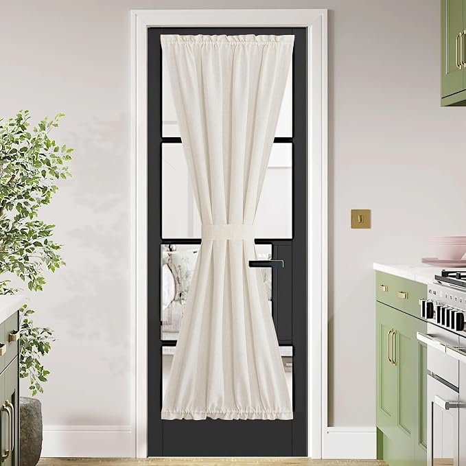 NICETOWN French Door Cover for Kitchen Window, Rod Pocket Front Sidelight by NICETOWN